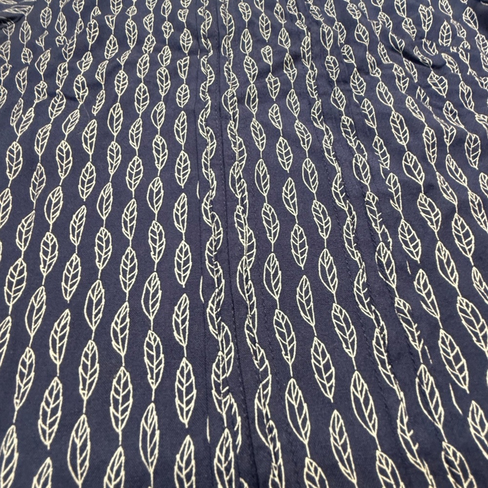 Modcloth x CIRCUS Feather Print Retro Peter Pan Collar Short Sleeve Blouse UK 8 - Picture 2 of 10